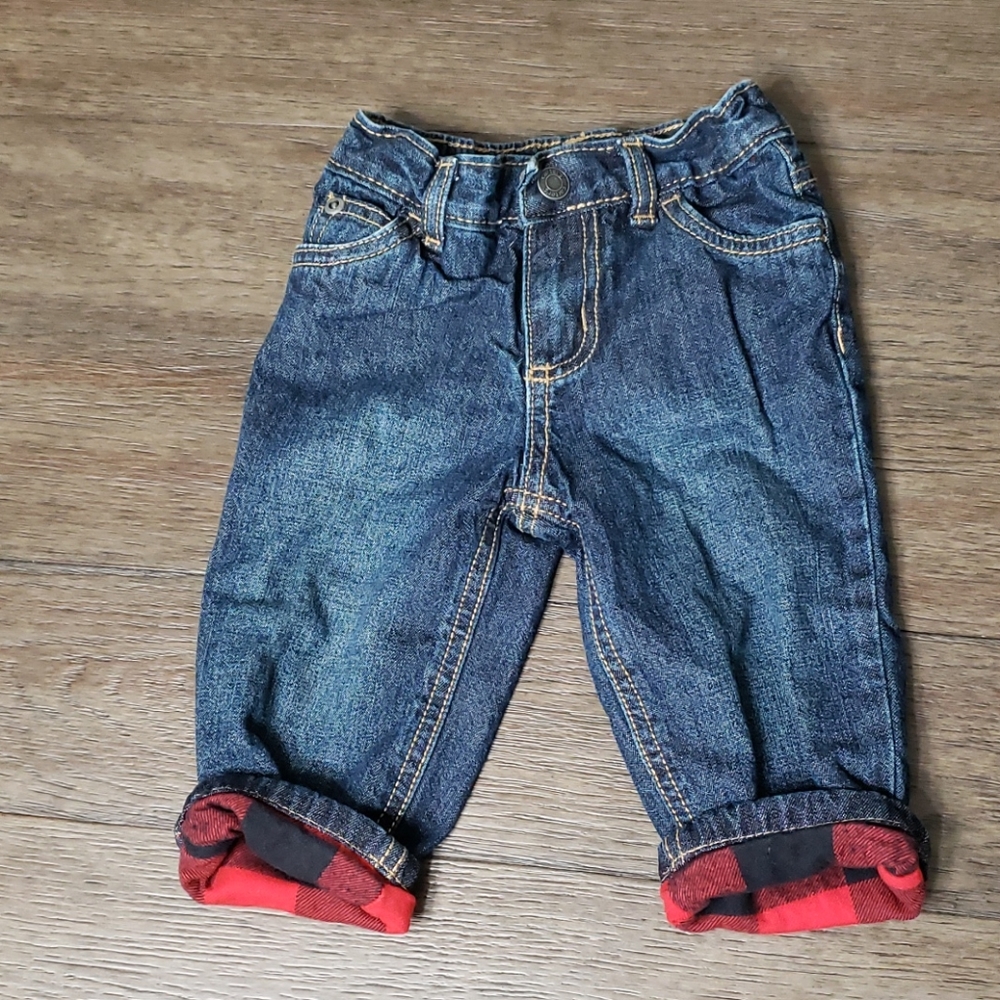 Carters Jeans with Buffalo Plaid lining